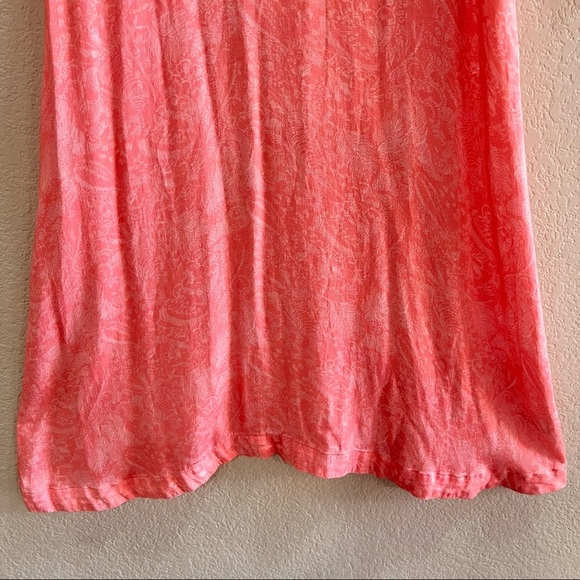 Saturday Sunday Anthropologie Peach Caspian Tunic Shirt Dress Sz L Boho Beachy - Picture 4 of 10